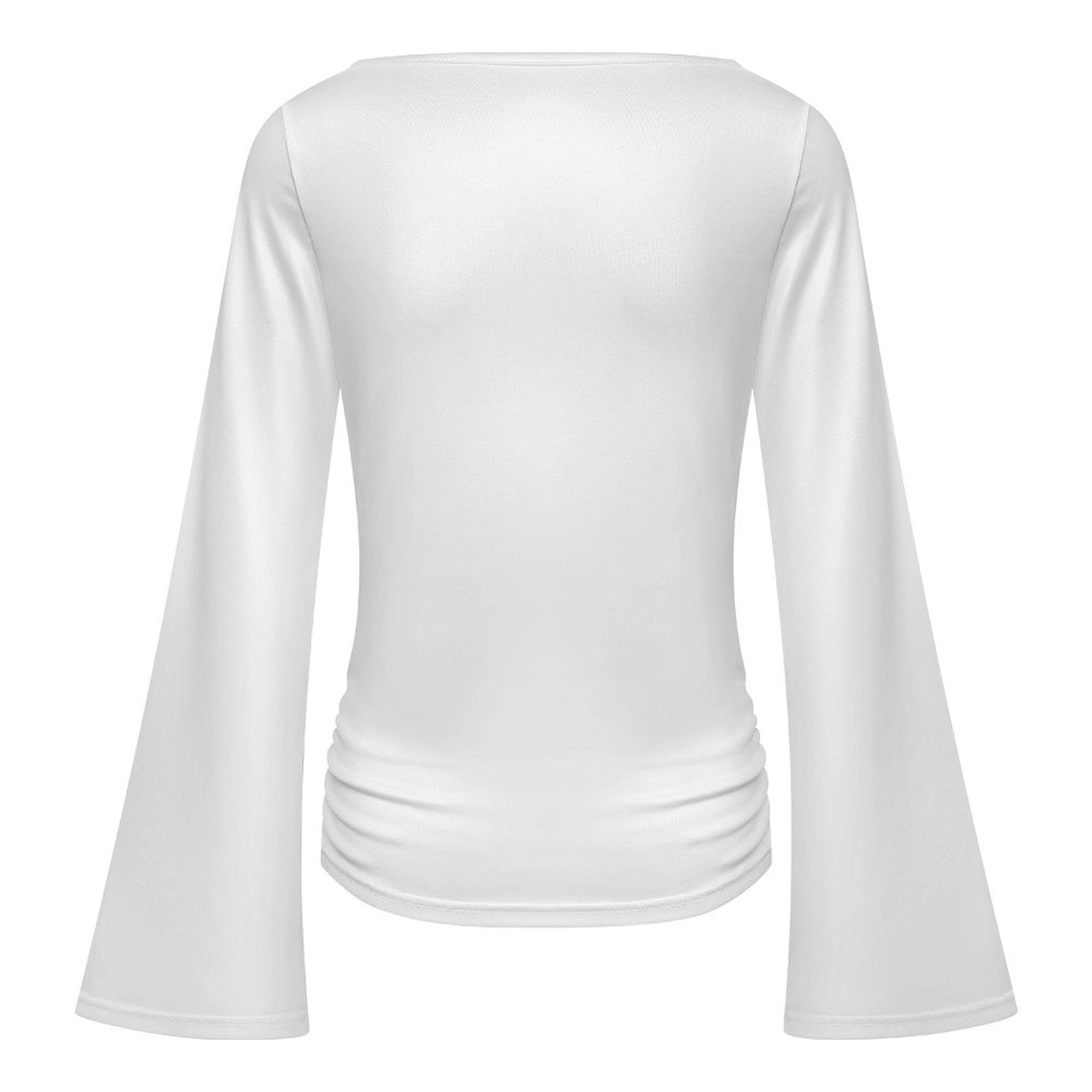 Haut femme à manches longues évasées élégant