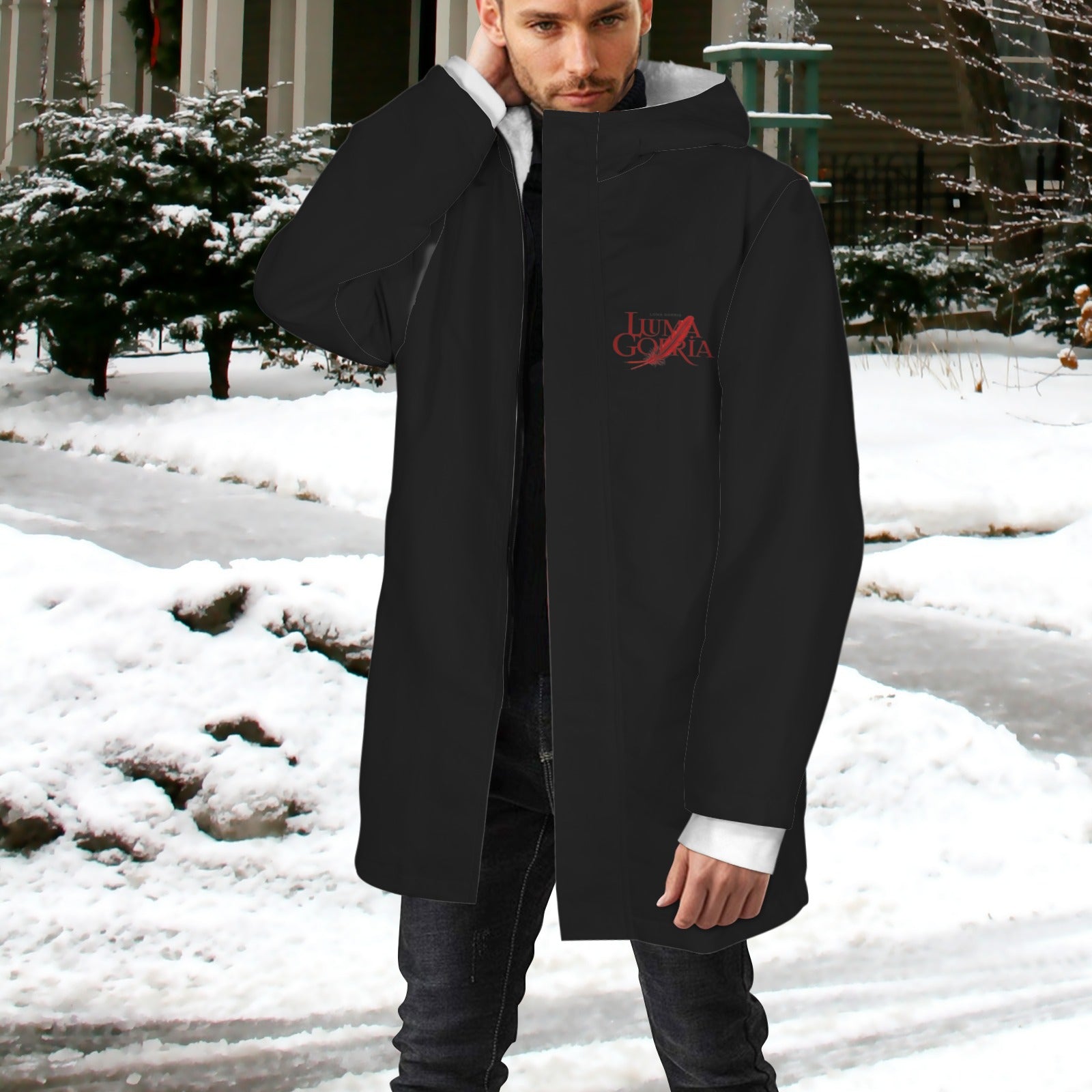 Veste mi-longue homme – Doublée polaire, chaude et confortable