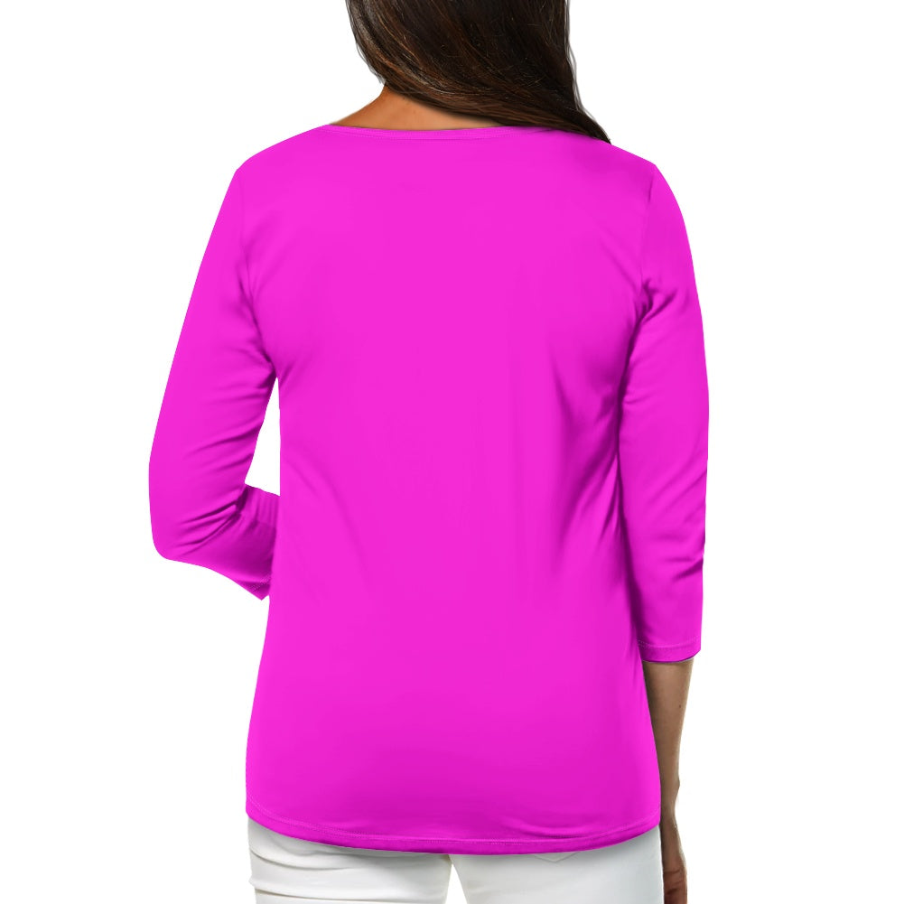 Haut femme manches 3/4 – Doux, élégant et pratique au quotidien Luma Gorria vêtement  Haut femme manches 3/4 Luma Gorria vêtement