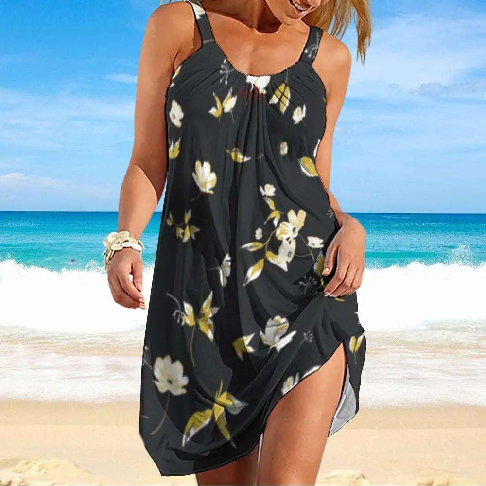 Robe de plage à bretelles – Légèreté, confort et élégance en polyester et élasthanne - Luma Gorria vêtement