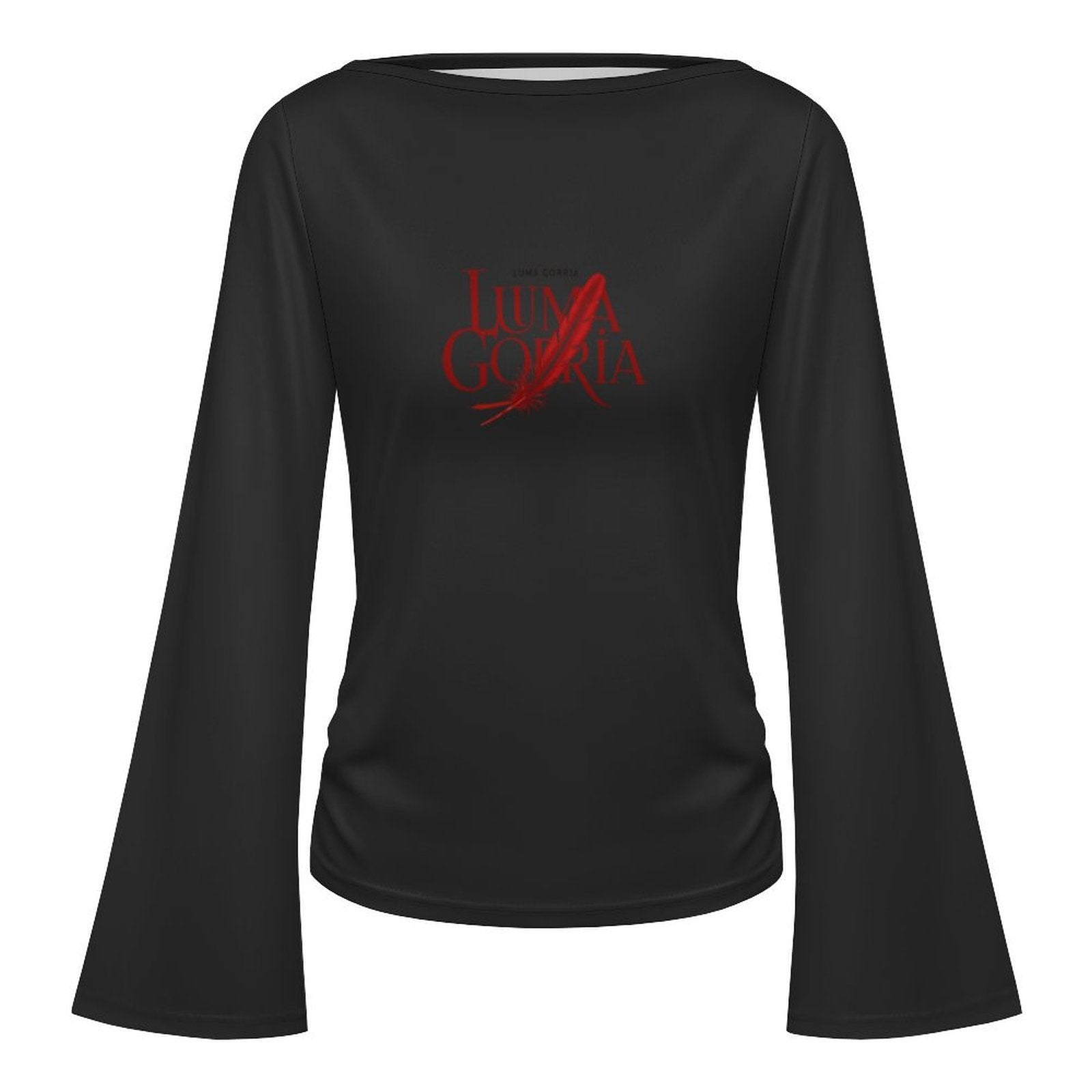 Haut femme à manches longues évasées élégant