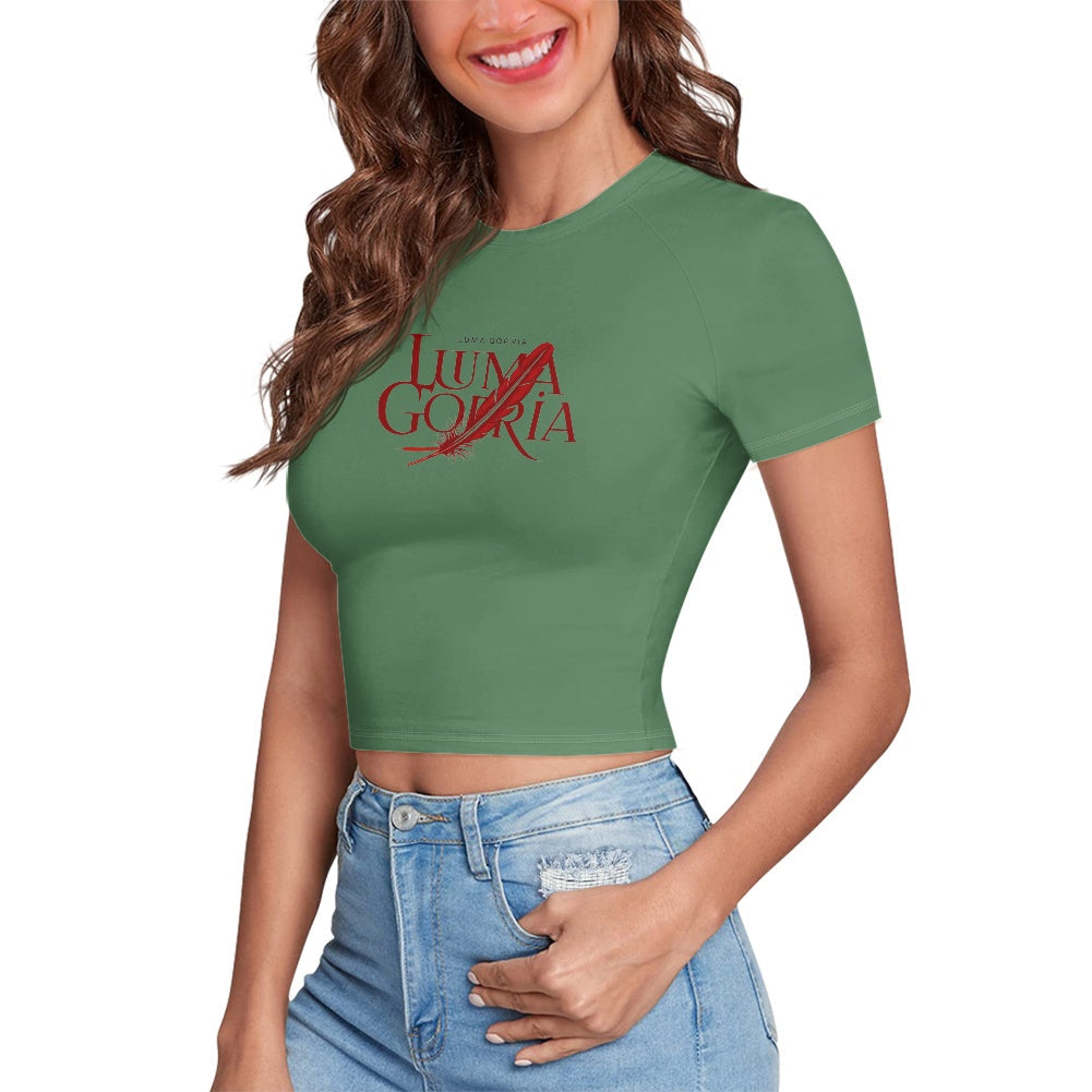 T-shirt court moulant femme – Extensible, doux et polyvalent Luma Gorria vêtement  T-shirt court moulant femme Luma Gorria vêtement