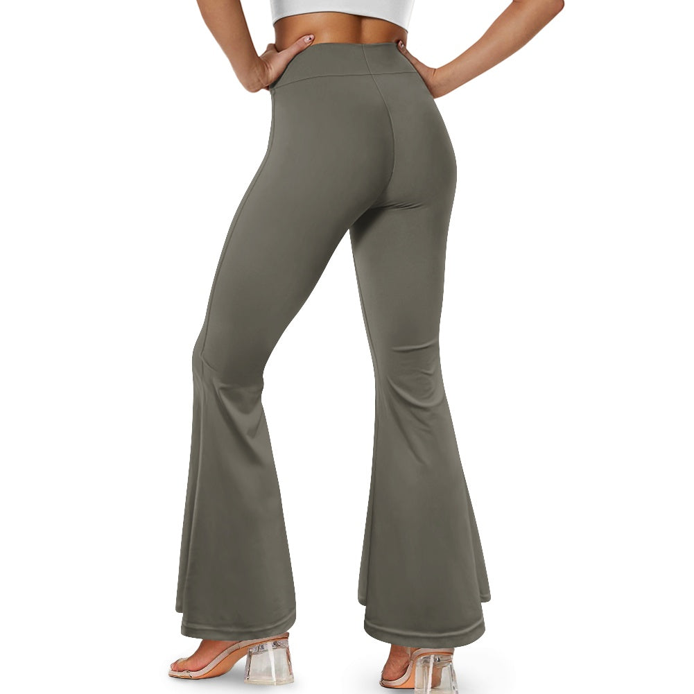 Pantalon évasé femme – Taille haute avec fente élégante Luma Gorria vêtement  pantalon femme Luma Gorria vêtement