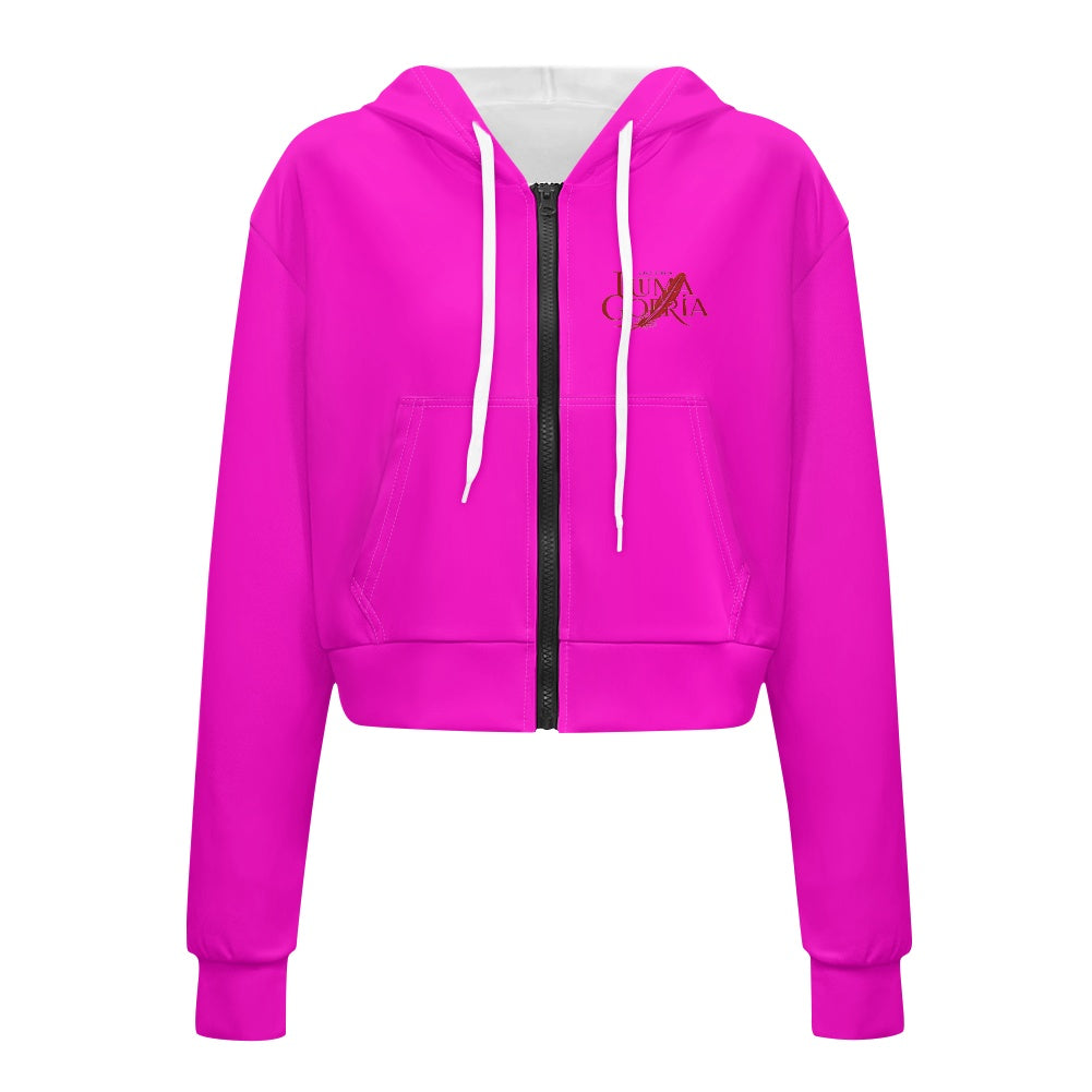 Sweat à capuche court femme – Zippé, tendance et confortable Luma Gorria vêtement  Sweat à capuche court femme Luma Gorria vêtement