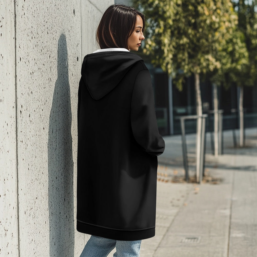 Sweat à capuche femme – Mi-long, doux et zippé Luma Gorria vêtement  Sweat à capuche femme Luma Gorria vêtement