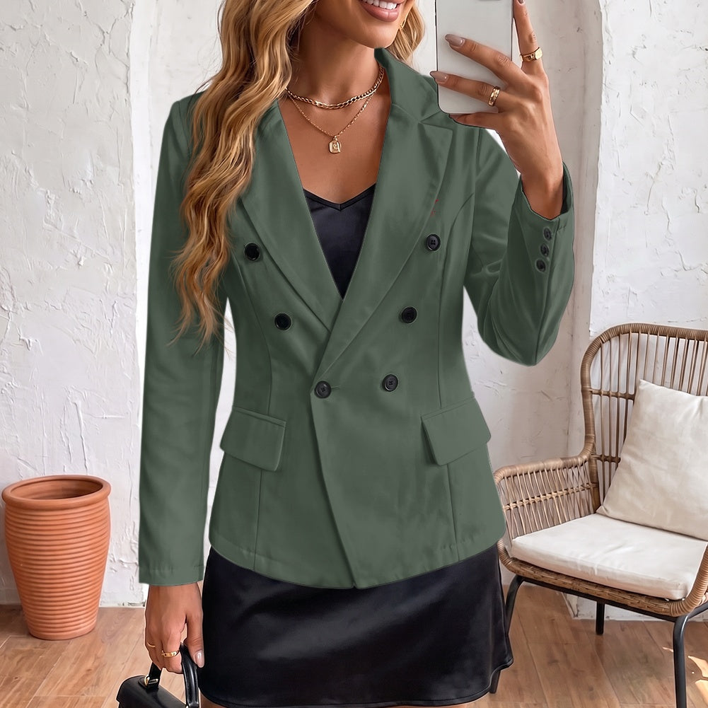 Blazer décontracté à deux poches pour femme – Élégance & style polyvalent