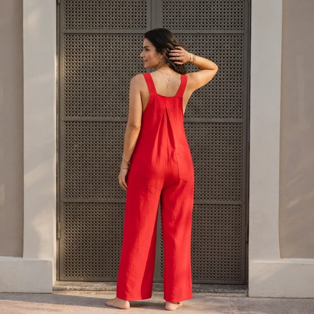 Combinaison salopette à jambes larges femme – Style décontracté & confort