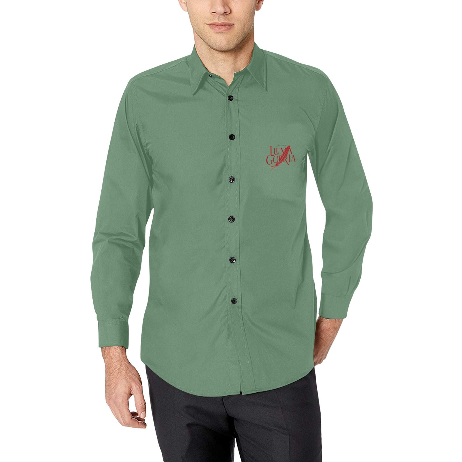 Chemise homme manches longues – Élégante, sans poche, 100% polyester