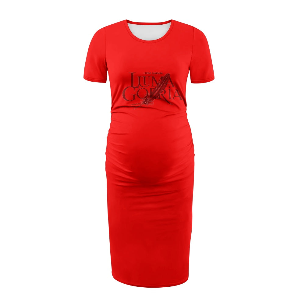 Robe midi maternité femme – Confort, élégance et liberté de mouvement Luma Gorria vêtement  Robe midi maternité femme Luma Gorria vêtement