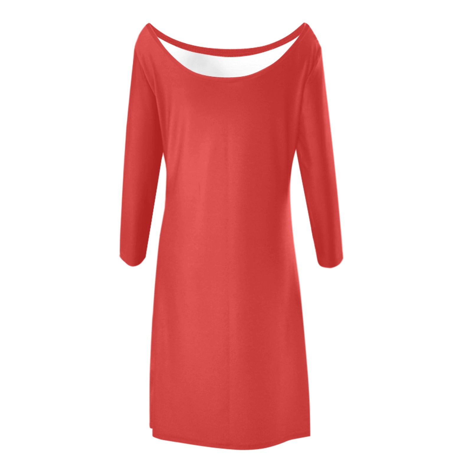 Robe trapèze femme – Col bateau, mi-longue, élégante et fluide
