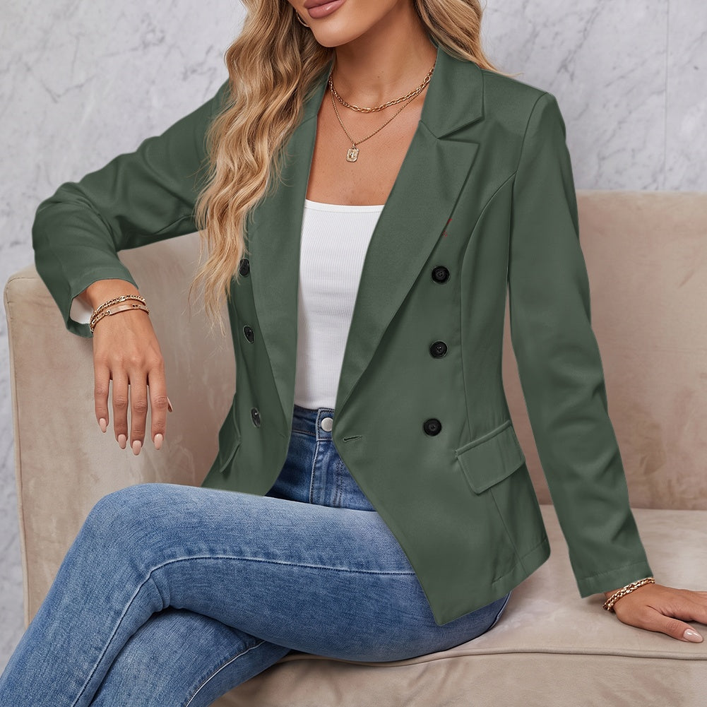 Blazer décontracté à deux poches pour femme – Élégance & style polyvalent