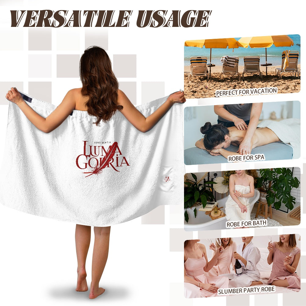 Serviette de bain femme velcro – Douce, chaude et avec poche Luma Gorria vêtement  serviette de toilette Luma Gorria vêtement