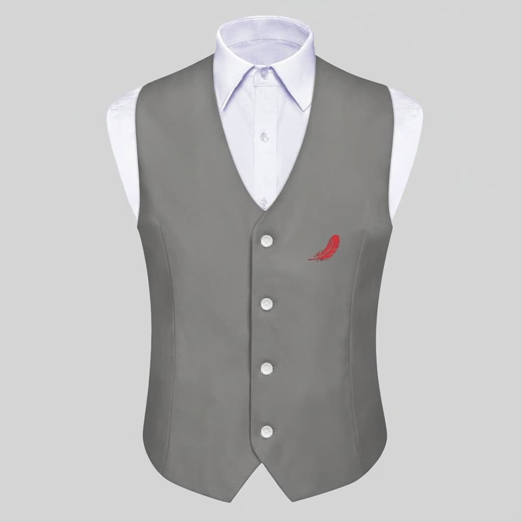 Gilet de costume sans manches pour homme en polyester – Élégance & confort ajusté
