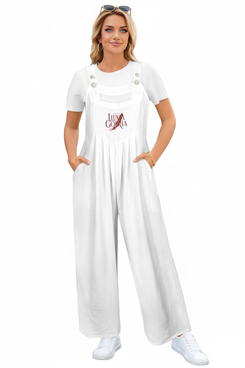 Combinaison salopette à jambes larges femme – Style décontracté & confort