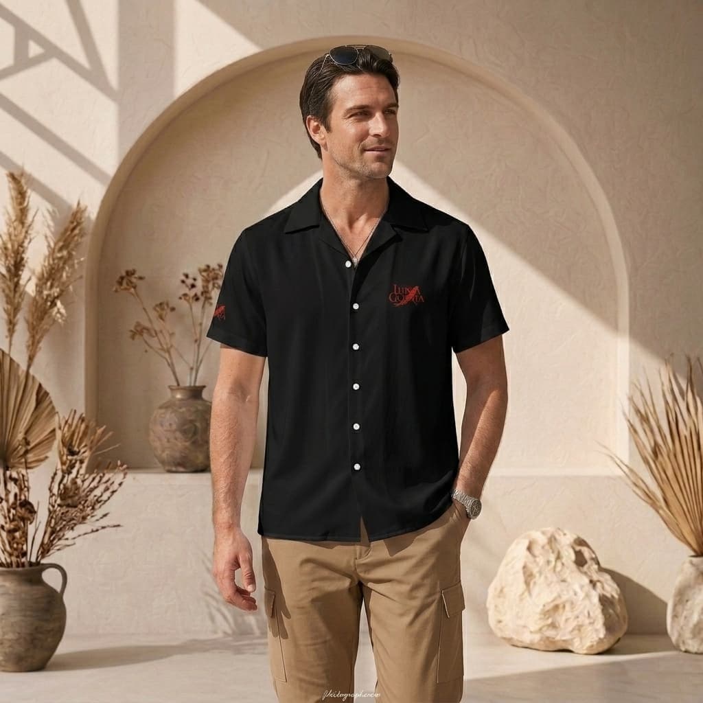 Chemise homme col cubain manches courtes légère et tendance