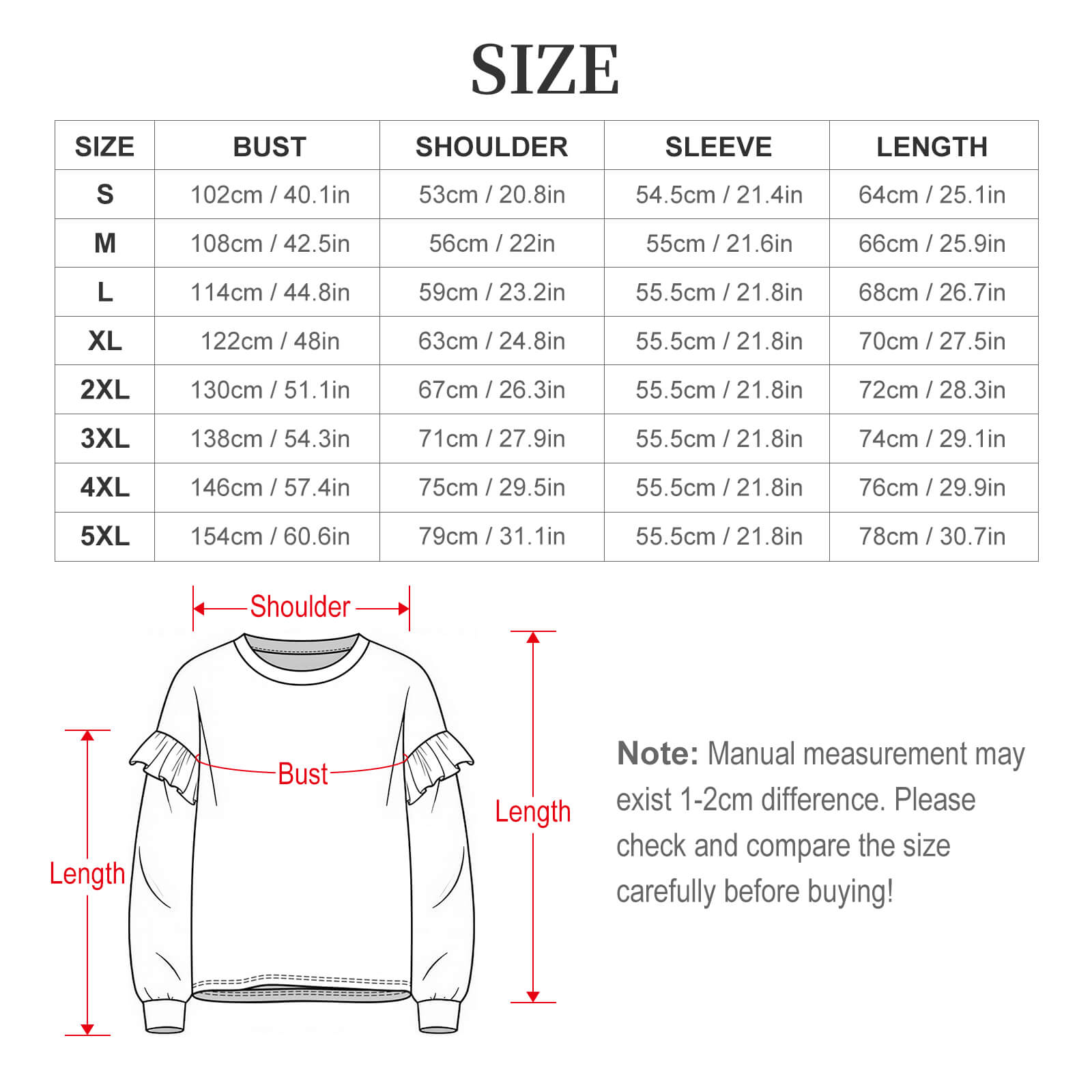 Sweat-shirt léger femme à volants manches longues