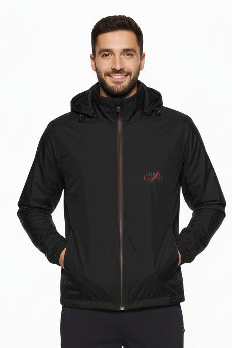 Coupe-vent homme à capuche zippé léger et pratique