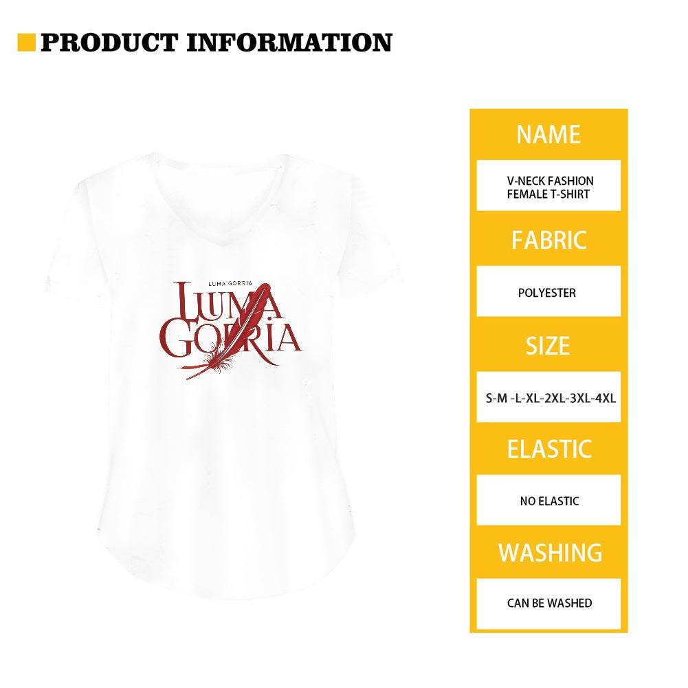 T-shirt femme col V long – Ample, respirant et flatteur Luma Gorria vêtement  T-shirt femme col V long Luma Gorria vêtement