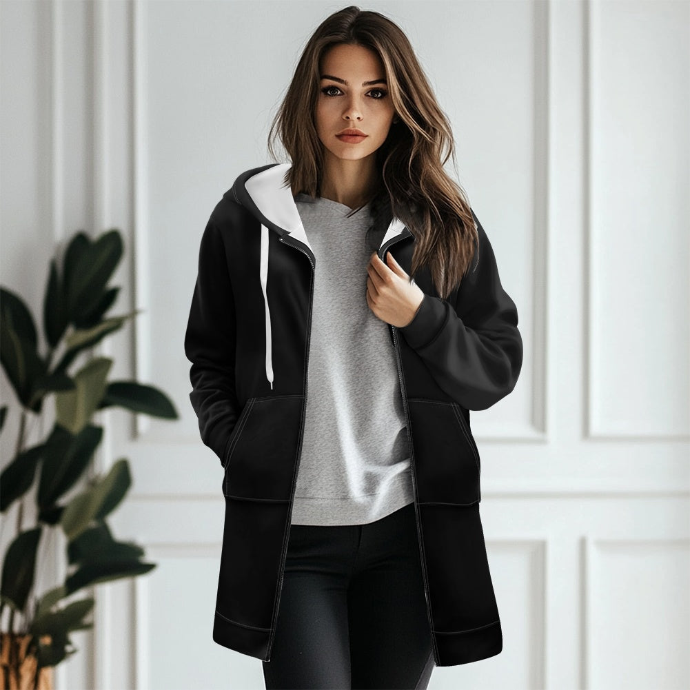 Sweat à capuche femme – Mi-long, doux et zippé Luma Gorria vêtement  Sweat à capuche femme Luma Gorria vêtement