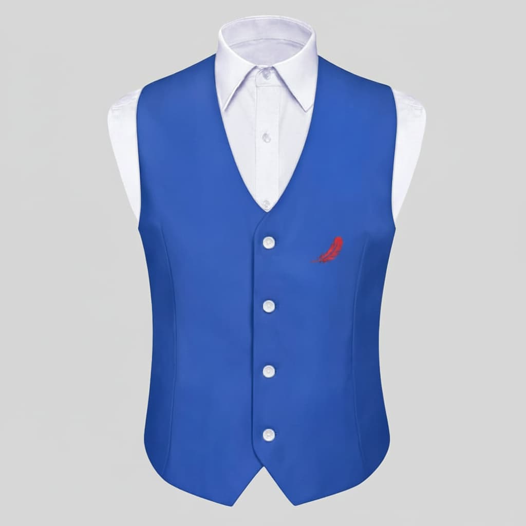 Gilet de costume sans manches pour homme en polyester – Élégance & confort ajusté