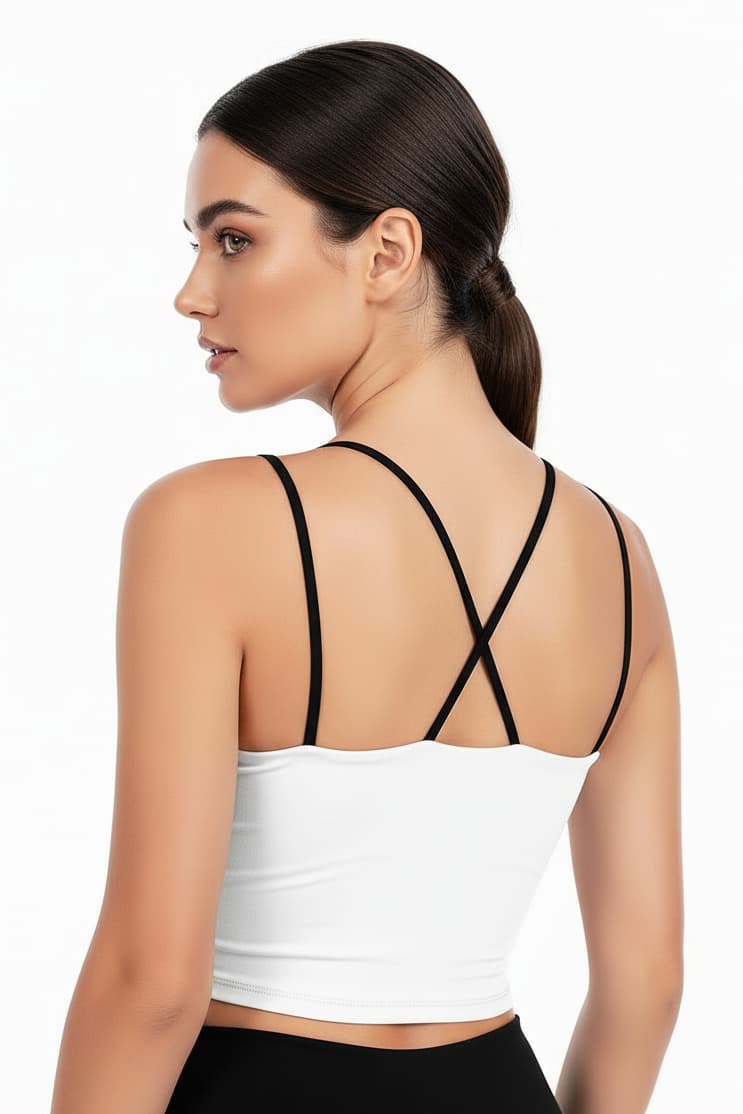 Haut court femme uni – Extensible et respirant