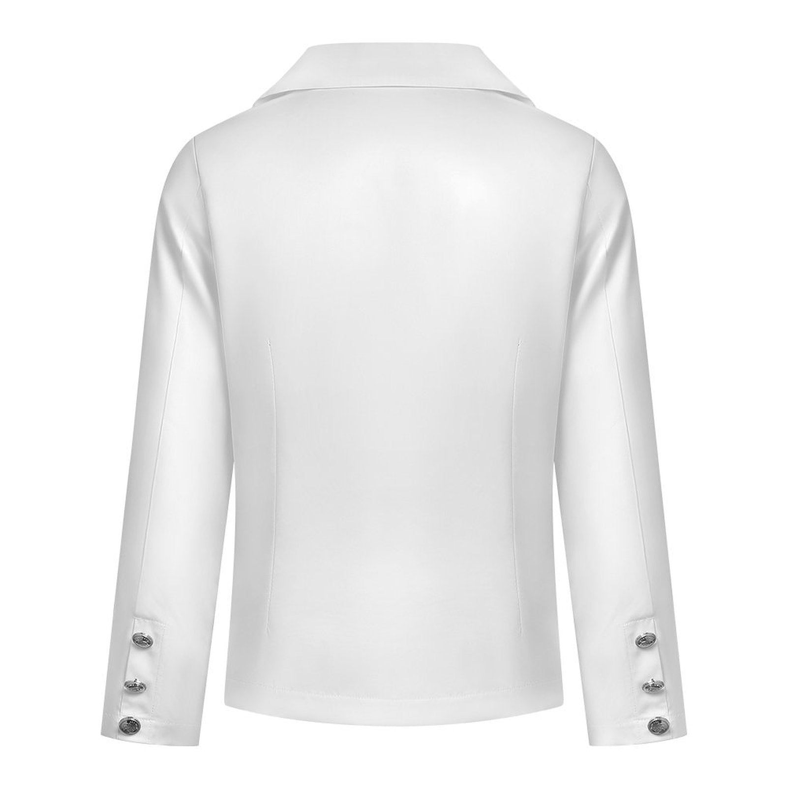 Blazer croisé femme élégant à bouton unique- Couleur unies