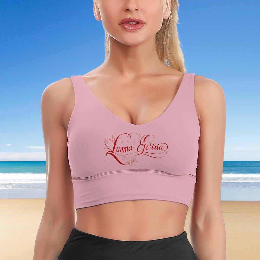 Brassière de Sport Femme – Maintien et Confort Optimal de face-colorie rose