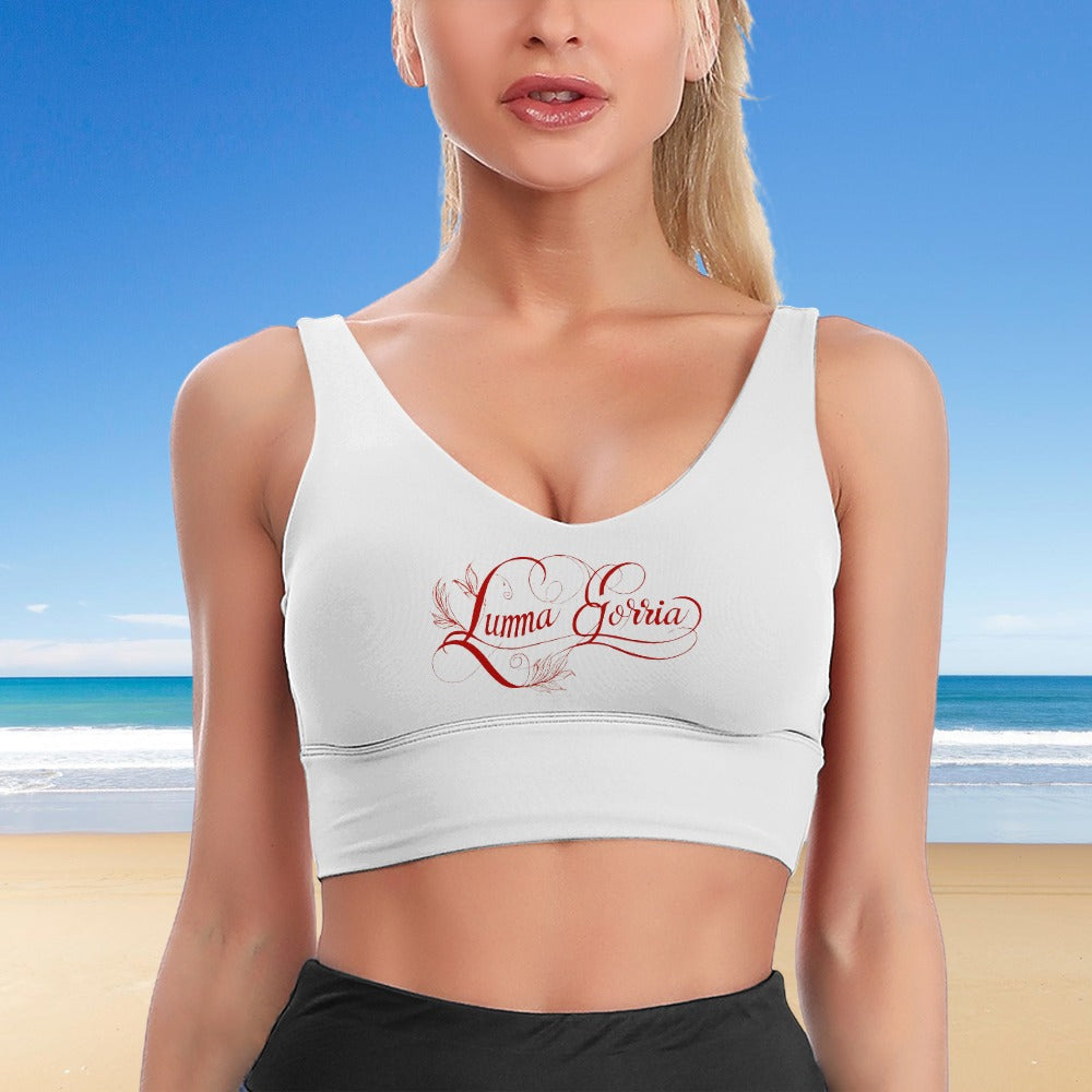 Brassière de Sport Femme – Maintien et Confort Optimal de face-colorie blanc