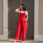 Combinaison salopette à jambes larges femme – Style décontracté & confort