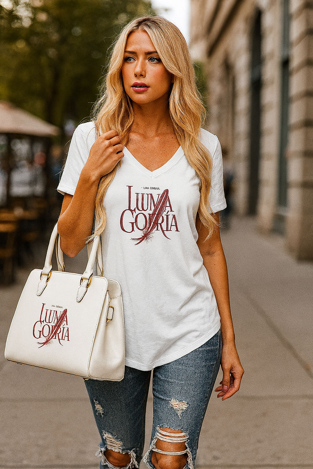 T-shirt Femme Imprimé Col Rond Luma Gorria vetement  T-shirt Femme Imprimé Col Rond Luma Gorria vêtement