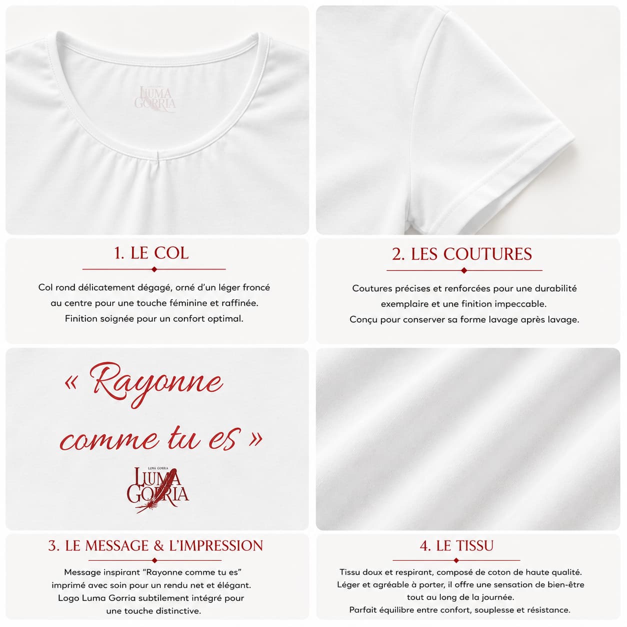 T-shirt femme col V fluide confort, féminité et simplicité.
