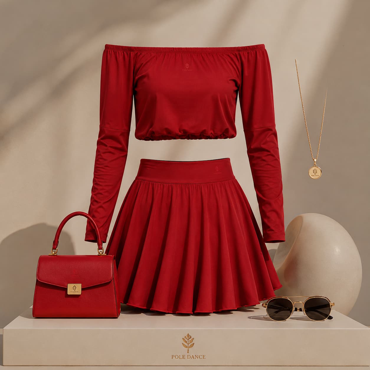 Ensemble haut & jupe à épaules dénudées femme – Élégance & allure séduisante