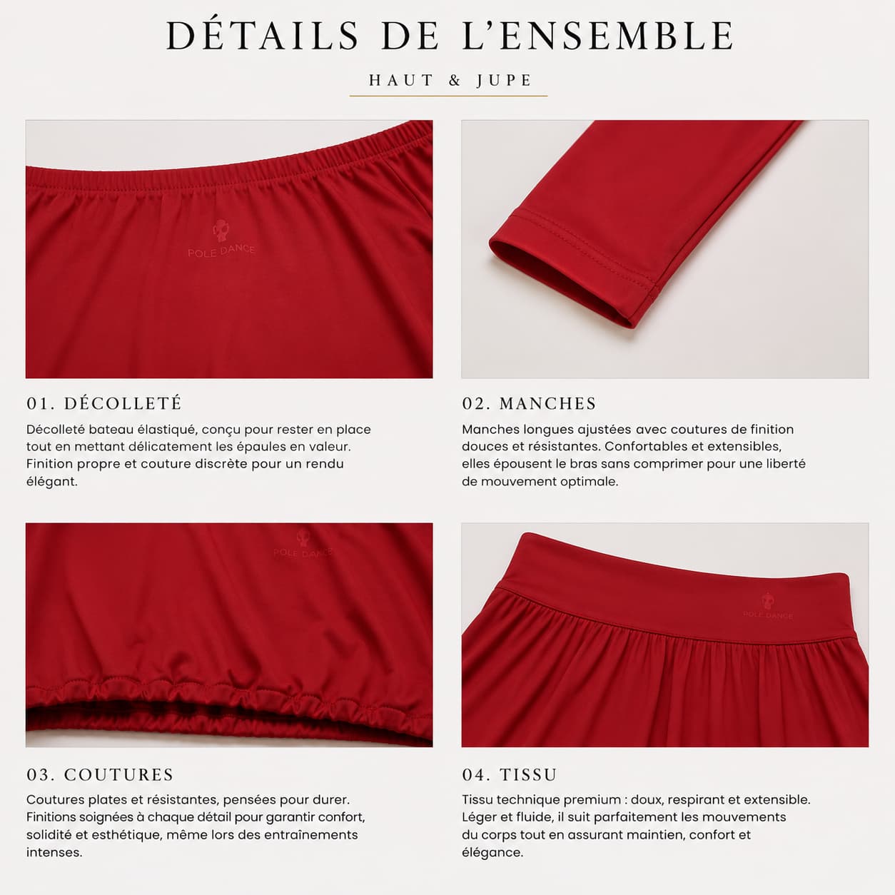 Ensemble haut & jupe à épaules dénudées femme – Élégance & allure séduisante