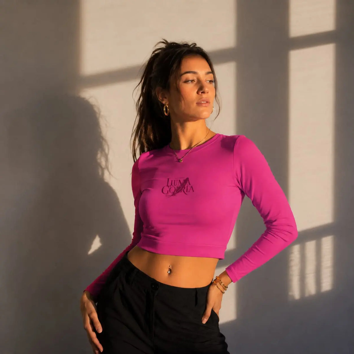 Crop top dos nu à manches longues pour femme – Féminité, confort & style