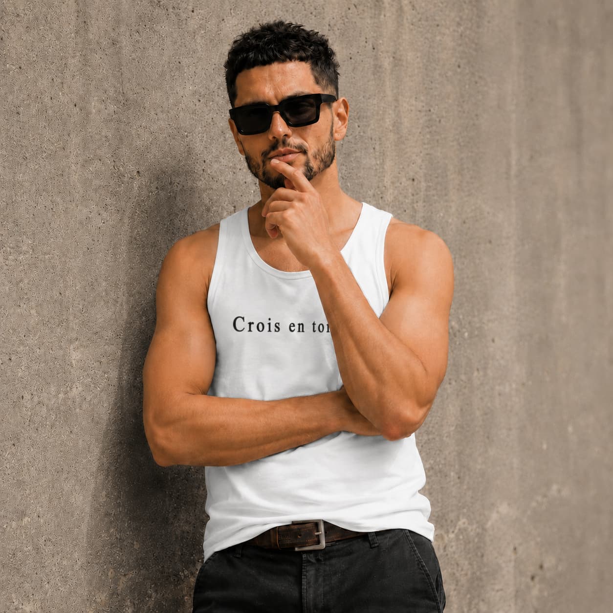 Débardeur homme avec message – Léger, confortable & inspirant