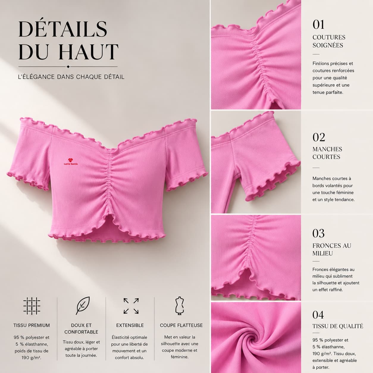 Top femme unie– Style chic & confort au quotidien