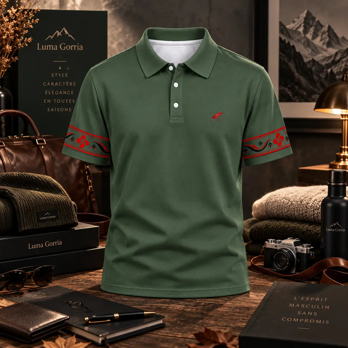 Polo épais en polyester pour homme – Élégance, tenue & confort