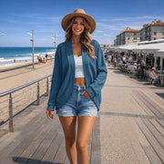 Cardigan femme tricoté à épaules tombantes doux et tendance