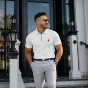 Polo homme à fermeture zippée – Élégance moderne & confort respirant