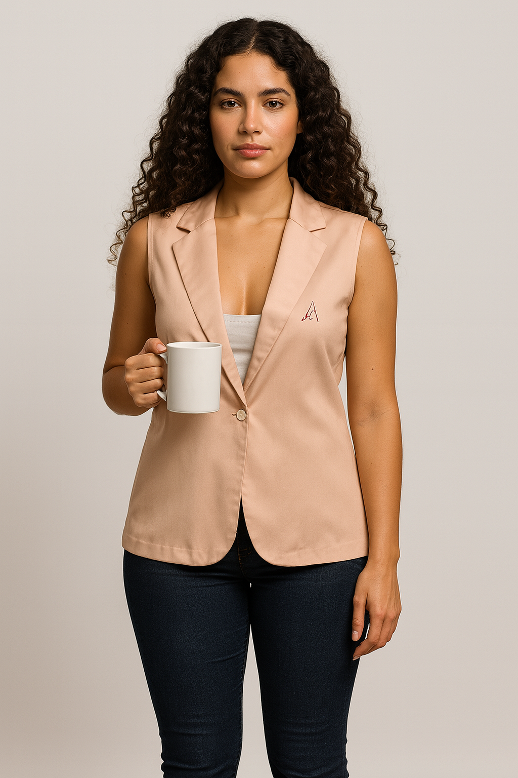 Gilet femme – Élégant, léger et confortable en polyester Luma Gorria vêtement  Gilet femme Luma Gorria vêtement