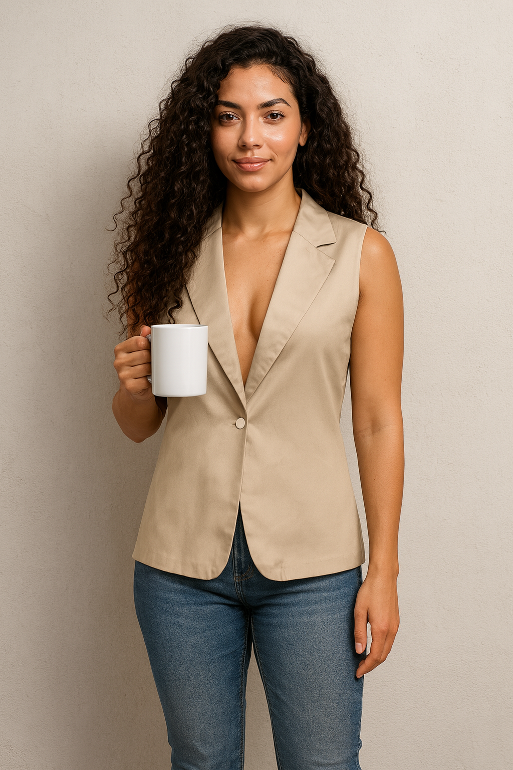 Gilet femme – Élégant, léger et confortable en polyester Luma Gorria vêtement  Gilet femme Luma Gorria vêtement