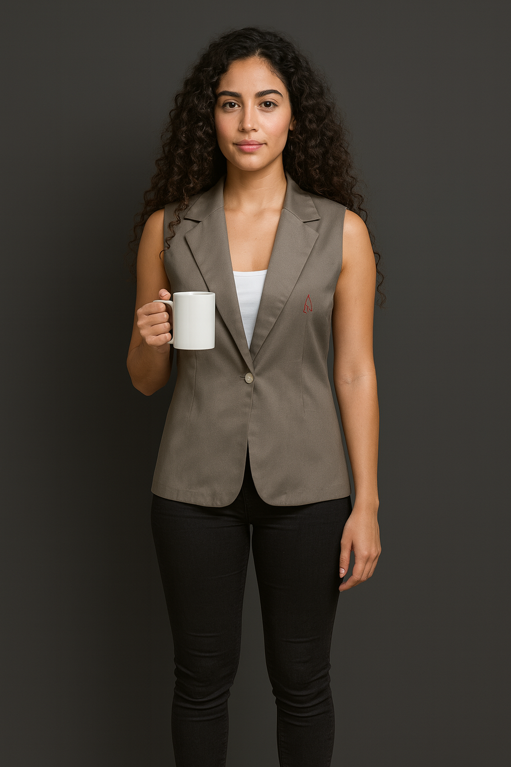 Gilet femme – Élégant, léger et confortable en polyester Luma Gorria vêtement  Gilet femme Luma Gorria vêtement