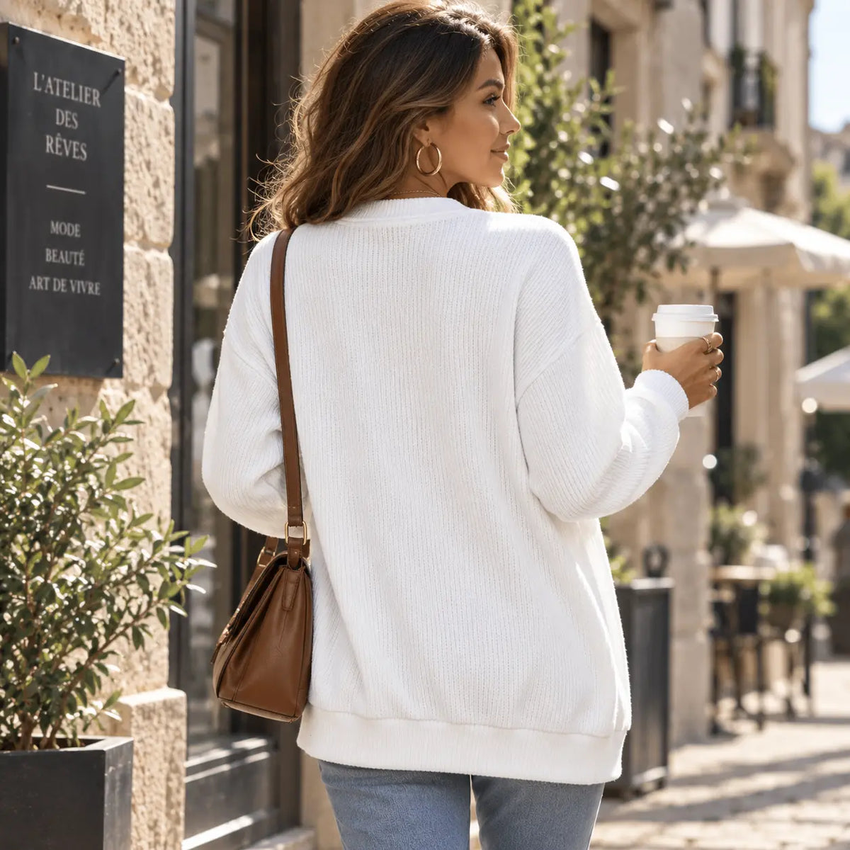 Cardigan boutonné en maille pour femme – Élégance, confort & style décontracté