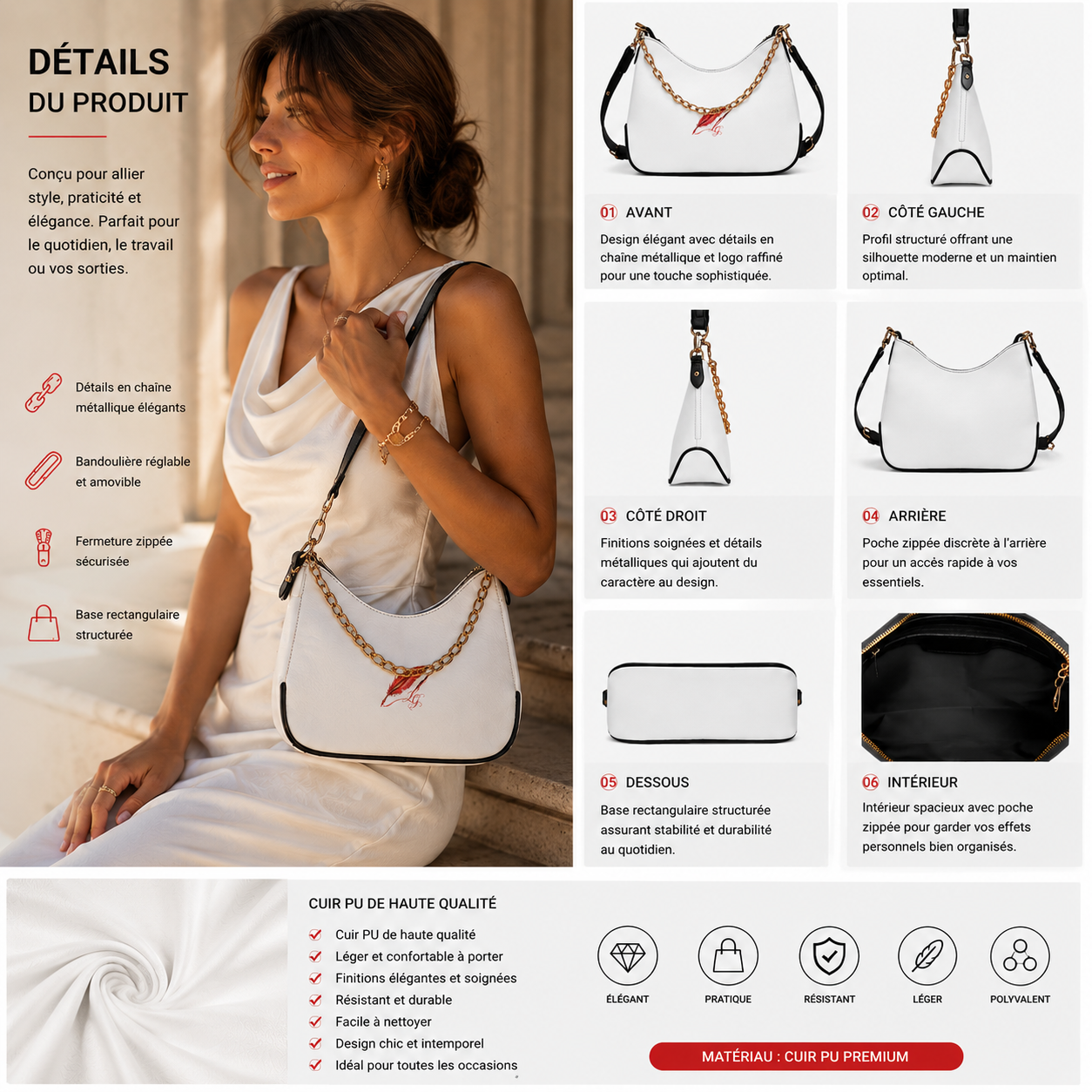 Sac bandoulière femme à chaîne – Élégance & sophistication au quotidien