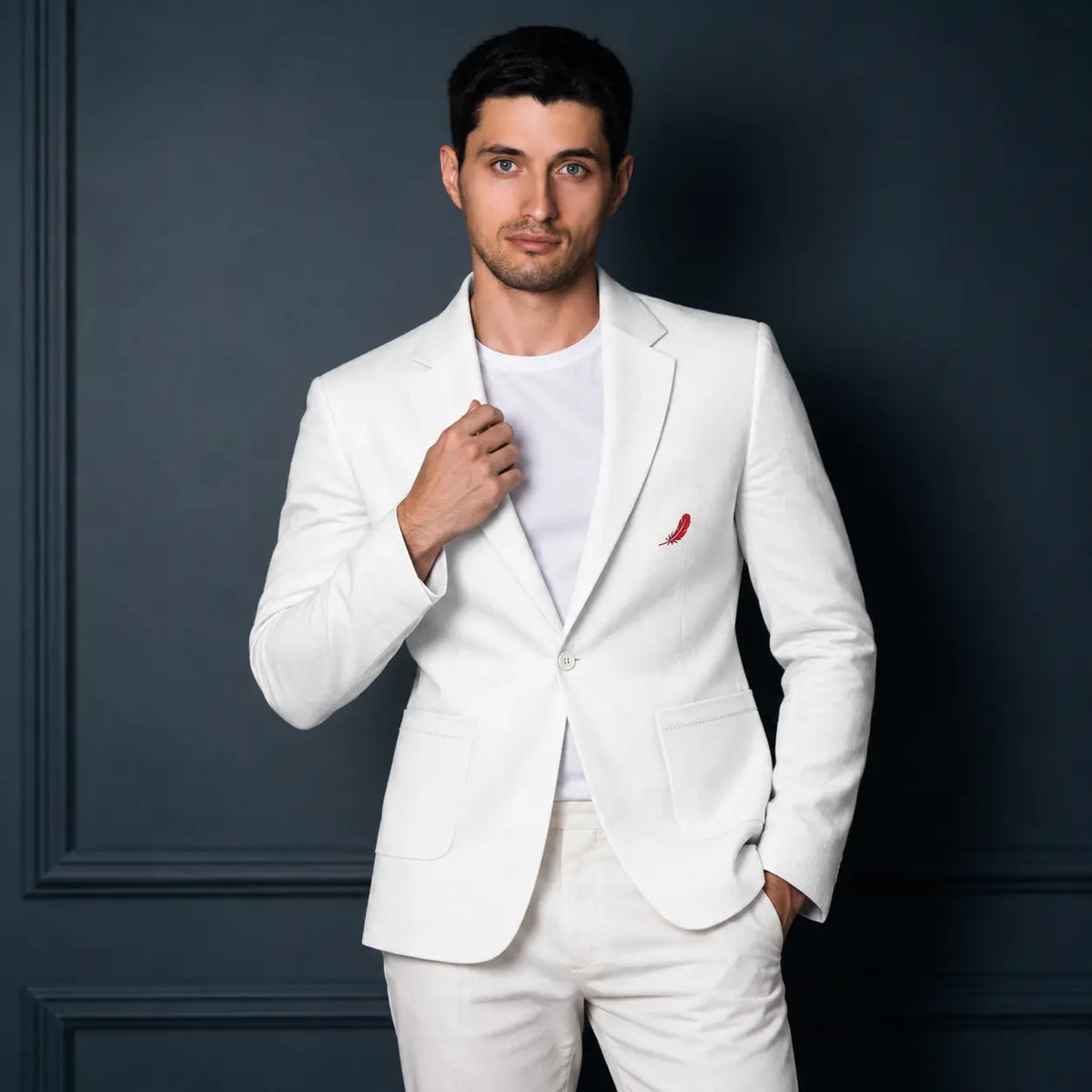 Blazer élégant pour homme en polyester – Style chic & confort