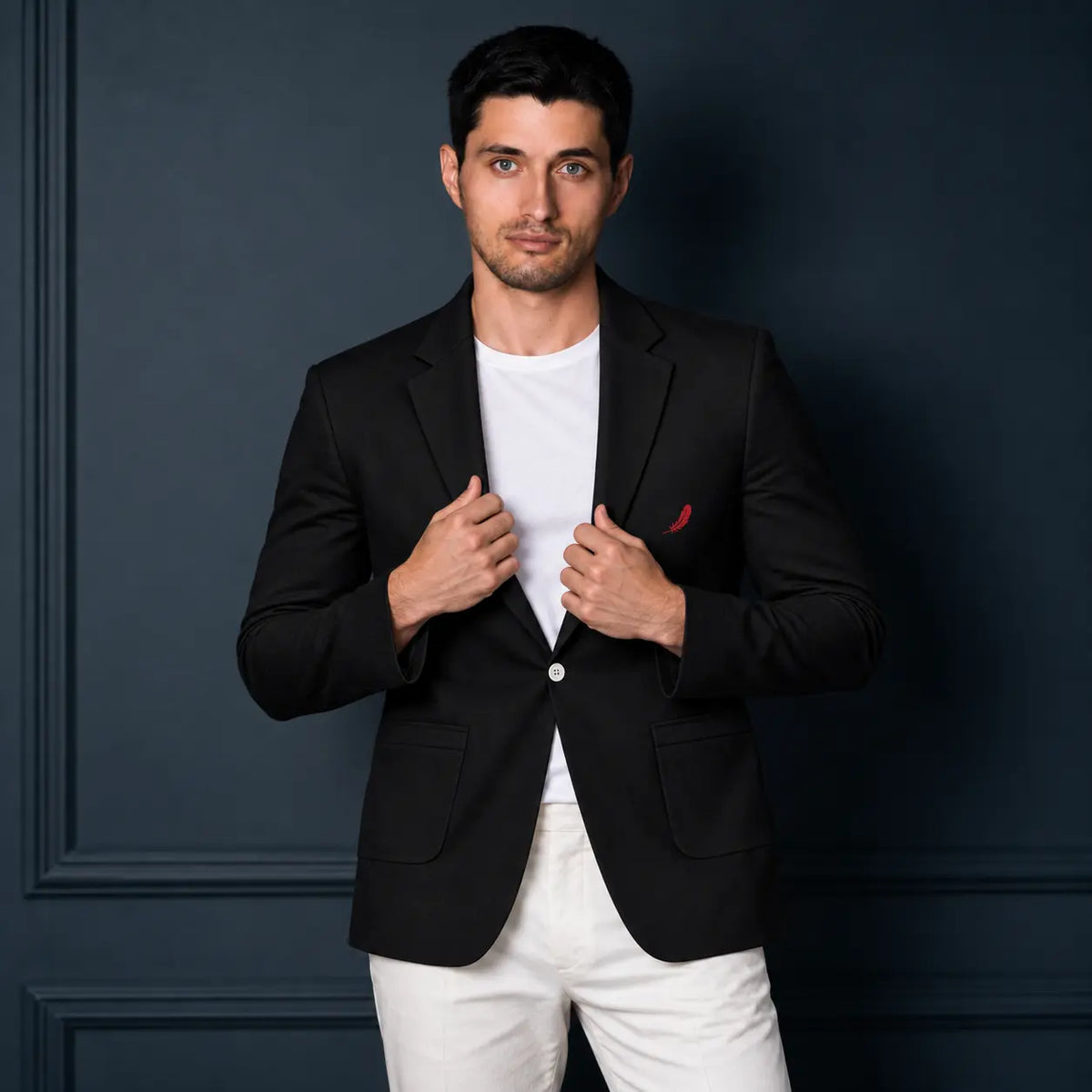 Blazer élégant pour homme en polyester – Style chic & confort