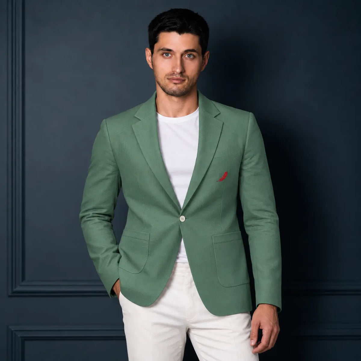 Blazer élégant pour homme en polyester – Style chic & confort