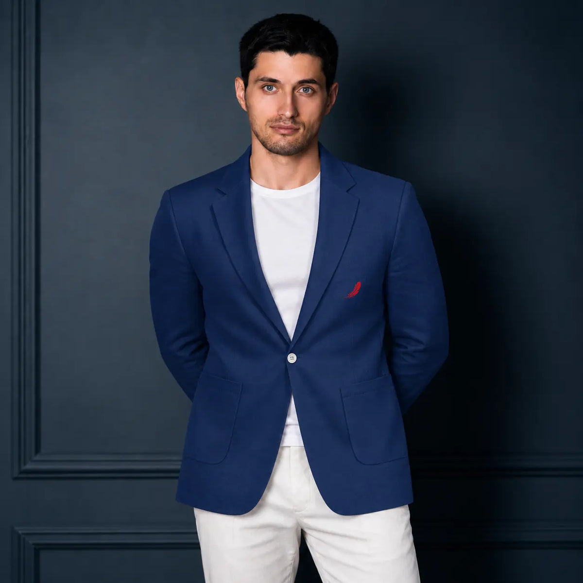 Blazer élégant pour homme en polyester – Style chic & confort
