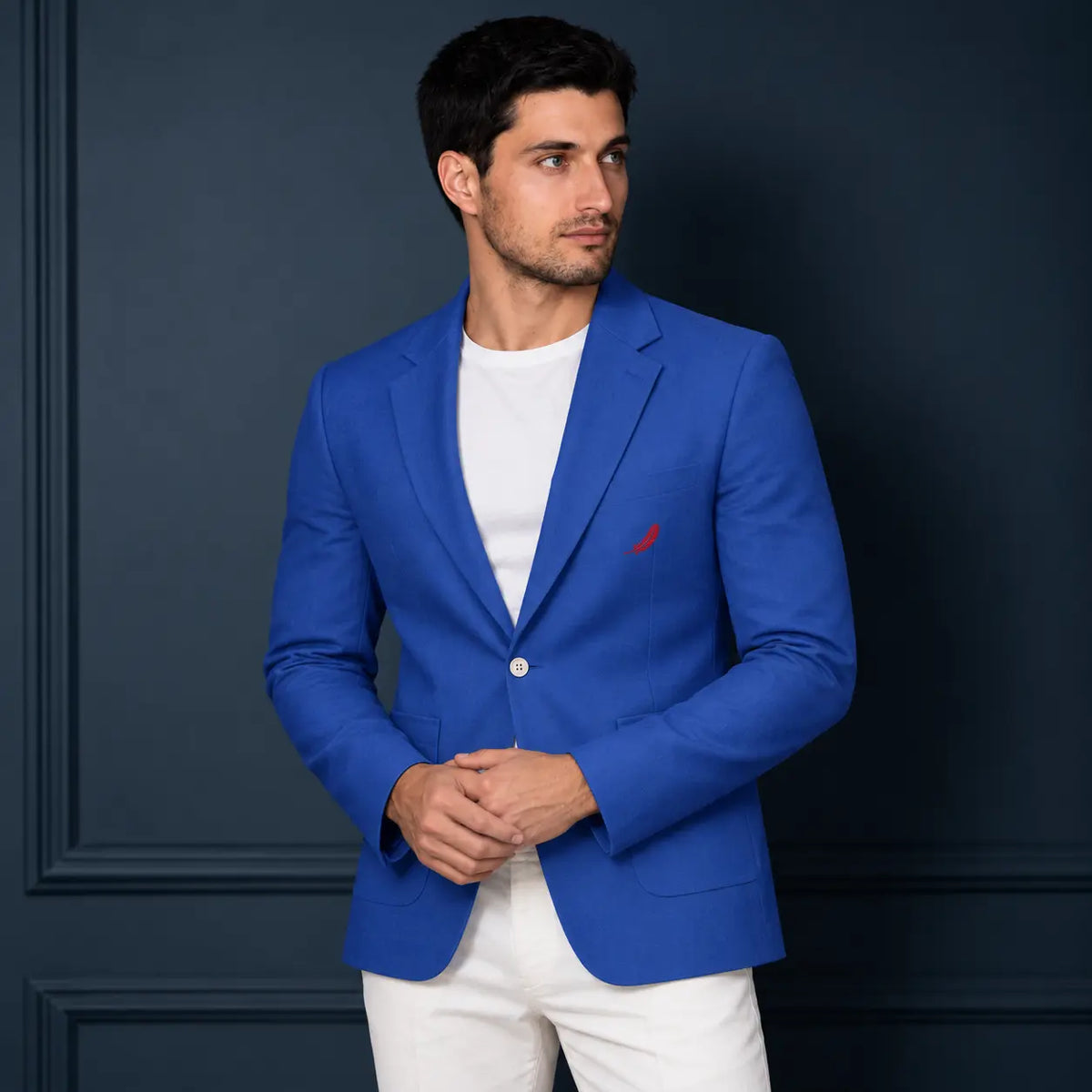 Blazer élégant pour homme en polyester – Style chic & confort