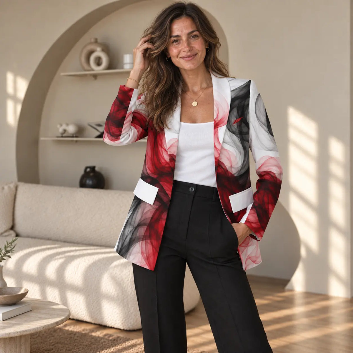 Blazer décontracté à revers pour femme – Élégance & style chic
